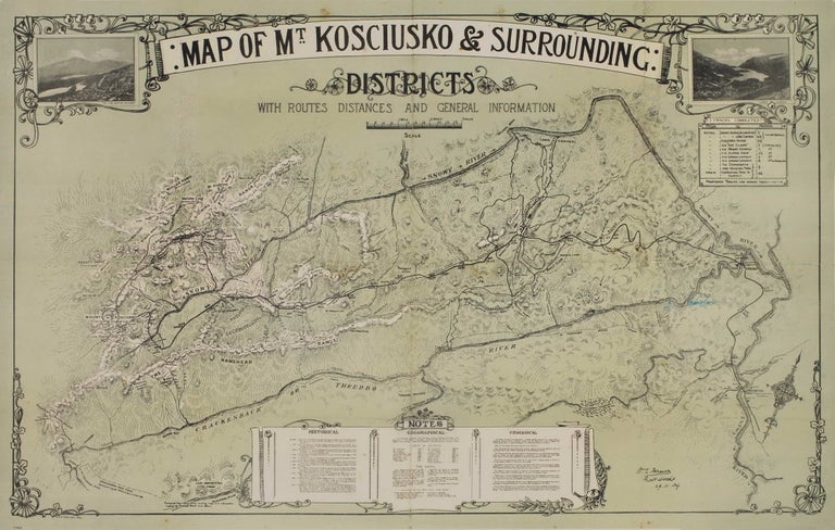Item #CL189-5 Map Of Mt Kosciusko & Surrounding Districts