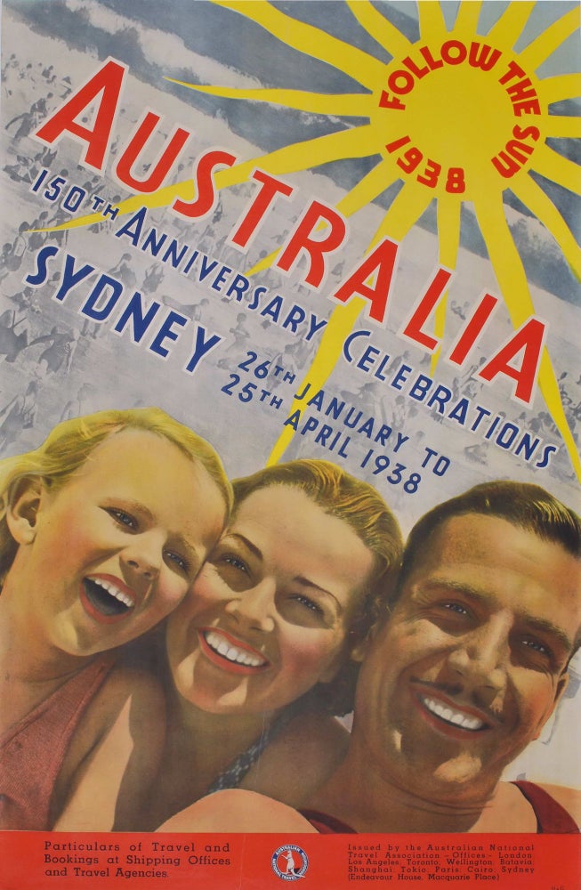 Item #CL189-59 Australia 150th Anniversary Celebrations. Follow The Sun. Attrib. Douglas Annand, Australian.