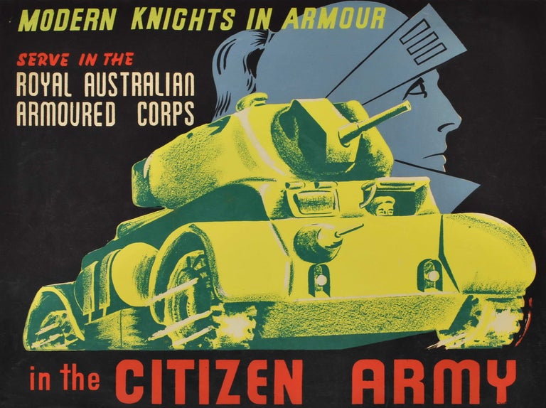 Item #CL189-73 Modern Knights In Armour In The Citizen Army. Serve In The Royal Australian Armoured Corps