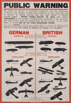 Item #CL189-9 Public Warning [German Vs. British Airships, WWI