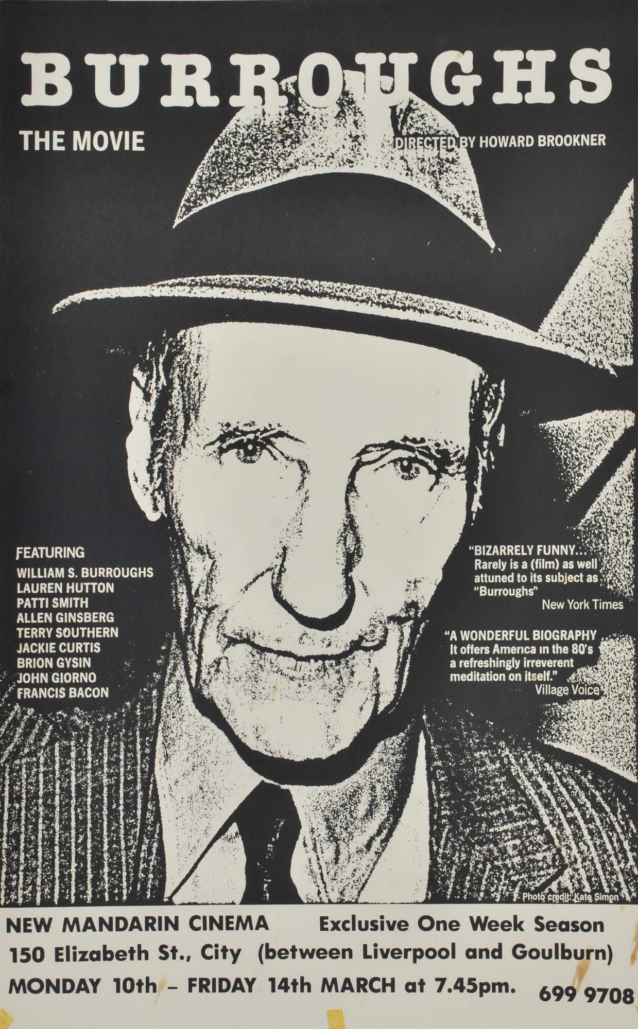 Burroughs The Movie on Josef Lebovic Gallery