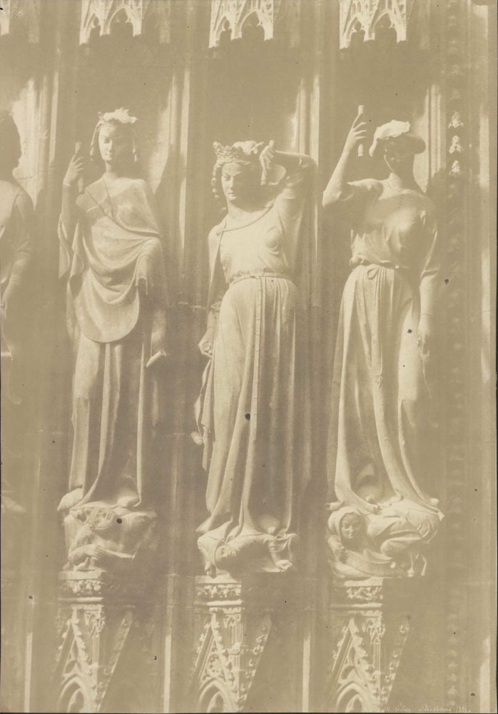 Item #CL191-1 [Three Virtues, Notre Dame Cathedral, Strasbourg, France]. Henri Le Secq, French.