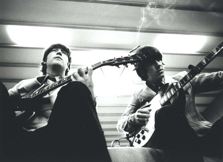 Item #CL191-173 Beatles, Tokyo [John Lennon, George Harrison]. Robert Whitaker, b.1939 Brit.