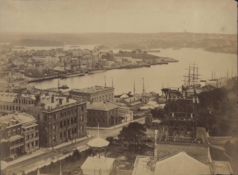 Item #CL191-18 Circular Quay From Garden Palace [Detail From Panorama of Sydney]. Charles Bayliss, Aust.