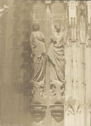 Item #CL191-2 [Two Female Sculptures, Notre Dame Cathedral, Strasbourg, France]. Henri Le...