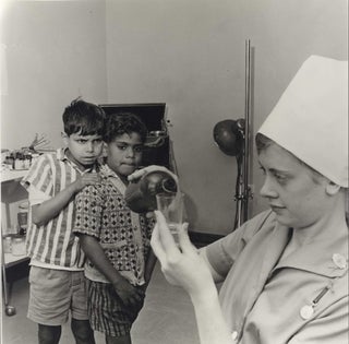 Item #CL191-49 Boys And Nurse At Far West Children’s Health Clinic, Manly, NSW. Mervyn...