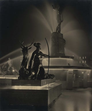 Item #CL191-60 Archibald Fountain At Night [Hyde Park, Sydney]. Harold Cazneaux, Aust
