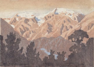 Item #CL192-106 Franz Josef Glacier And Mountains [New Zealand]. John Lysaught Moore, NZ