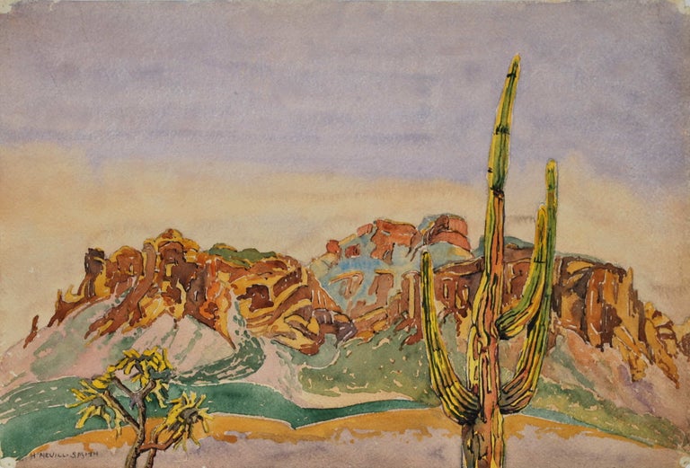 Item #CL192-111 Arizona Desert. H. Nevill-Smith, active 1930s-1950s Australian.