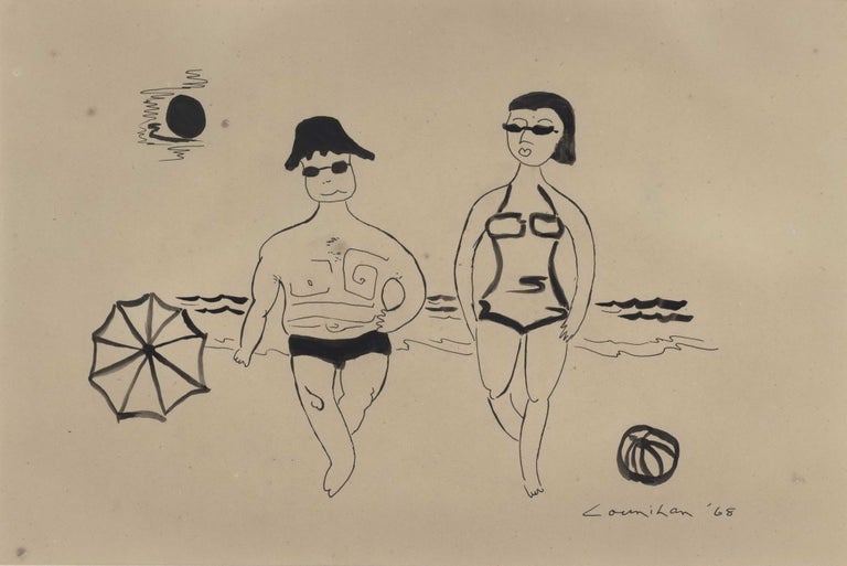 Item #CL192-15 [Beach Couple]. Noel Counihan, Aust.