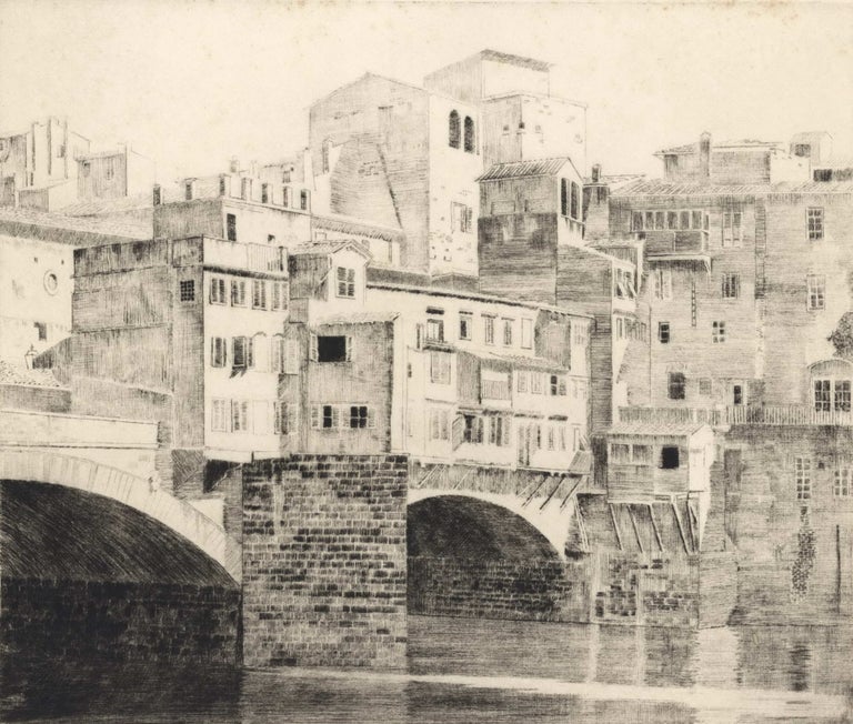 Item #CL192-29 Il Ponte Vecchio, Florence, Italy. Douglas Dundas, Aust.