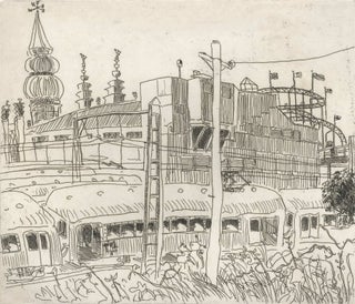 Item #CL192-72 Coney Island, Sydney [Luna Park]. Peter Kingston, b.1943 Aust