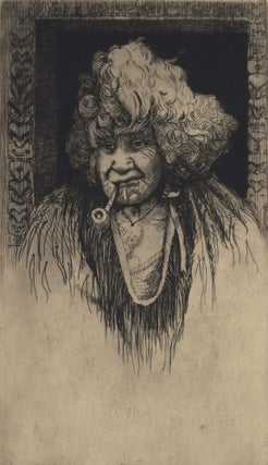 Item #CL192-87 [Portrait Of A Maori Woman Smoking A Pipe]. Trevor Lloyd, New Zealand