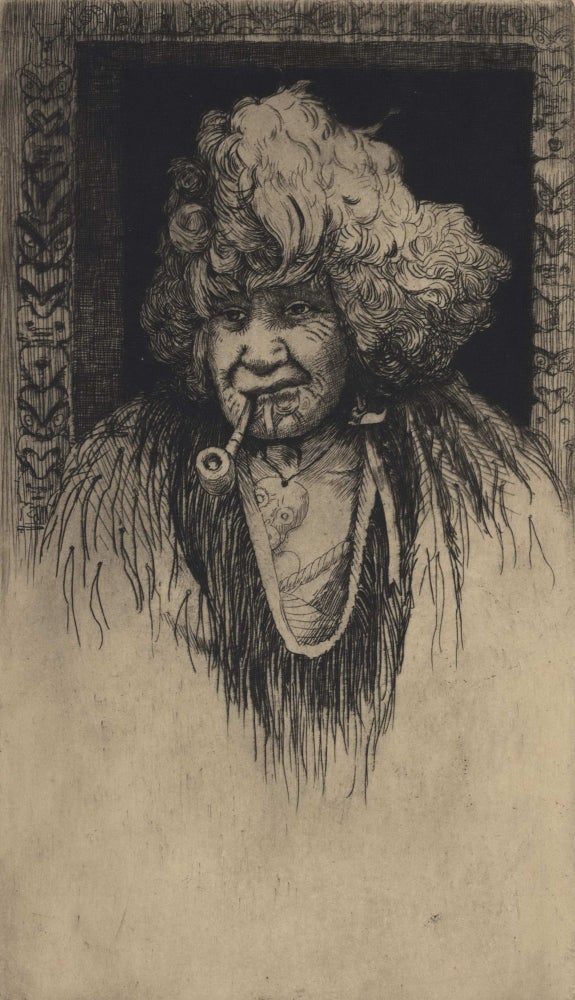 Item #CL192-87 [Portrait Of A Maori Woman Smoking A Pipe]. Trevor Lloyd, New Zealand.