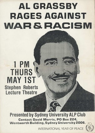 Item #CL193-144 Al Grassby Rages Against War & Racism