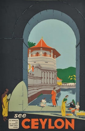 Item #CL193-24 See Ceylon [Temple Of The Tooth, Kandy, Ceylon]. G S. Fernando, Sri Lankan