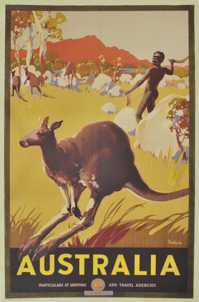 Item #CL193-28 Australia [Hunting Kangaroos]. James Northfield, Aust.