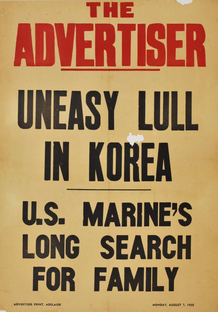 Item #CL193-39 “The Advertiser.” Uneasy Lull In Korea