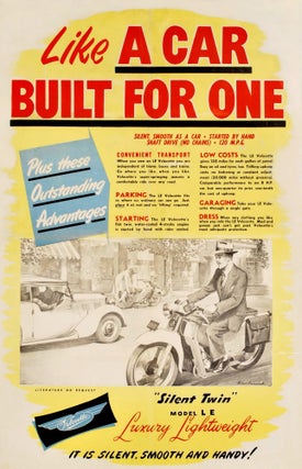 Item #CL193-45 Like A Car Built For One [Velocette Motorcycle]. Cedric Emanuel, Aust