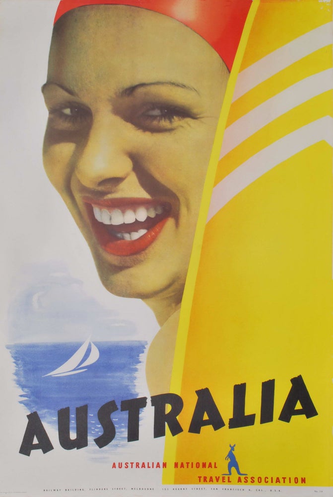 Item #CL193-47 Australia [Female Swimmer With Surfboard]
