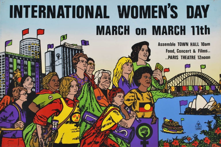 Item #CL193-95 International Women’s Day. Toni Robertson, b.1953 Aust.