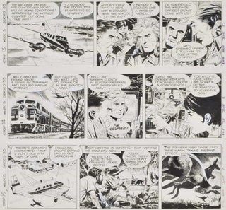 Item #CL194-156 Three Comic Strips From “Air Hawk And The Flying Doctors”. John Dixon, Aust