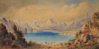Item #CL194-42 [Snow-capped Mountains Scene, South Island, New Zealand]. W H. Raworth,...