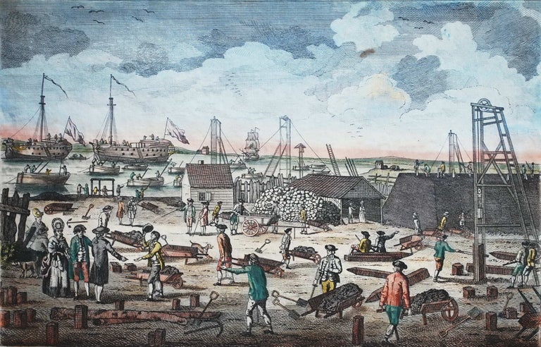 Item #CL194-5 A View Near Woolwich In Kent, Shewing The Employment Of The Convicts From The Hulks