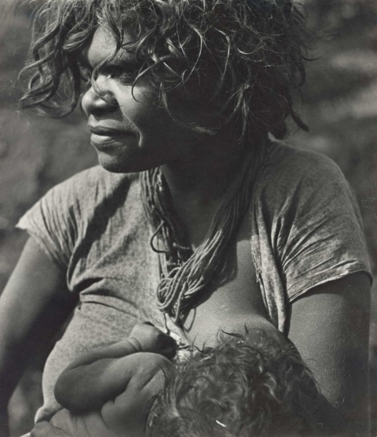 Item #CL195-138 Aboriginal Girl With Her First Born Baby. Axel Poignant, 1906–1986 Aust.