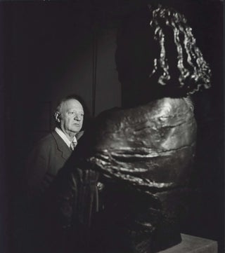 Item #CL195-142 Sir Jacob Epstein With Bust Of His Wife. David Potts, 1926–2012 Aust
