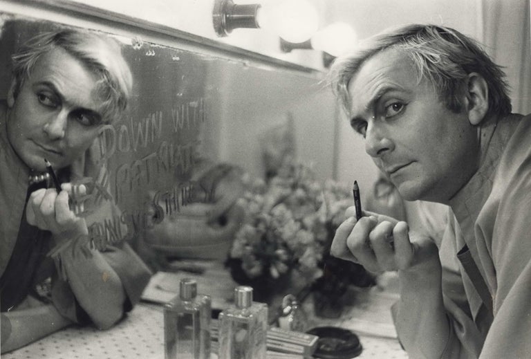 Item #CL195-40 Barry Humphries In His Dressing Room Prior To His Performance At The Tivoli Theatre. Mervyn Bishop, b.1945 Aust.