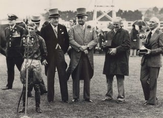 Item #CL195-77 Sir John Kerr [Governor General] And Winning Jockey, Melbourne Cup. Rennie...
