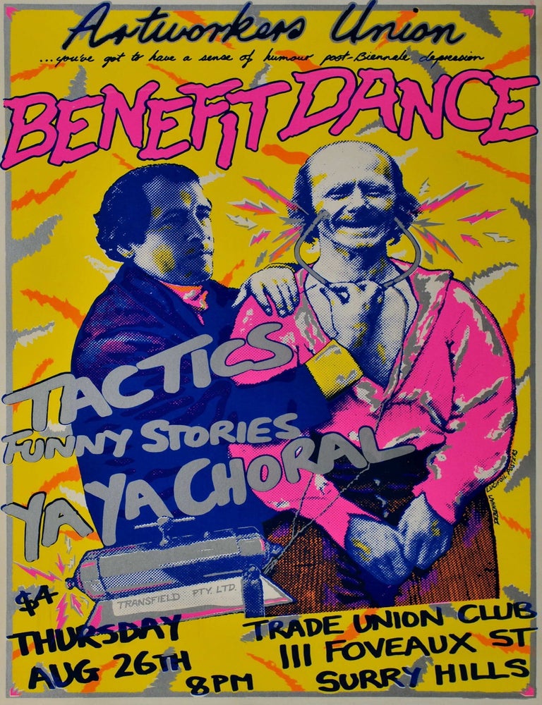 Item #CL197-150 Artworkers Union Benefit Dance. Pam Debenham, b.1955 Aust.