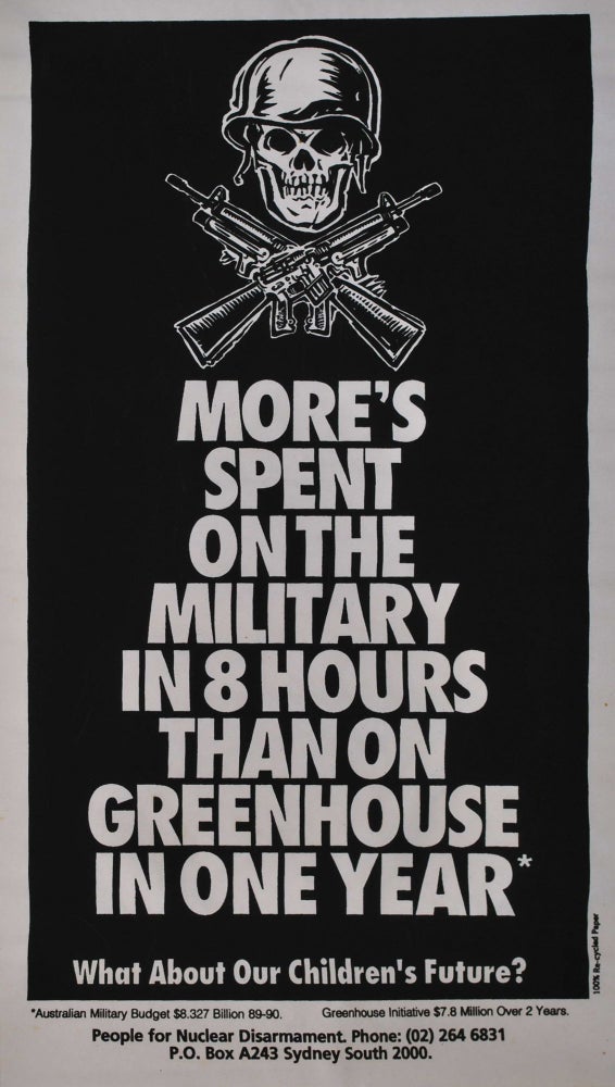 Item #CL197-163 More’s Spent On The Military In 8 Hours Than On Greenhouse In One Year