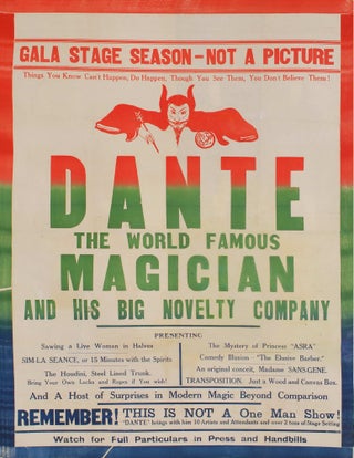 Item #CL197-17 Dante The World Famous Magician And His Big Novelty Company