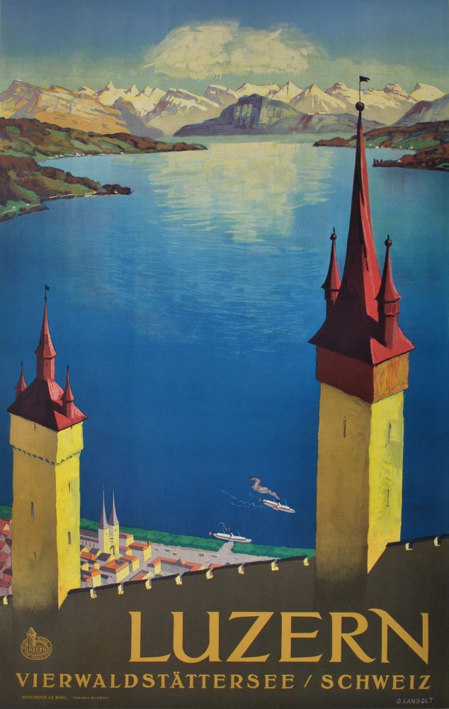Item #CL197-33 Luzern [Lake Lucerne, Switzerland]. Otto Landolt, 1889–1951 Swiss.