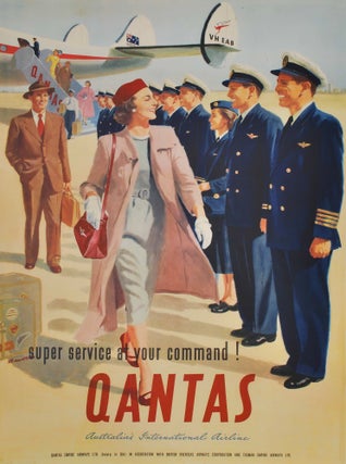 Item #CL197-77 Qantas. Super Service At Your Command!