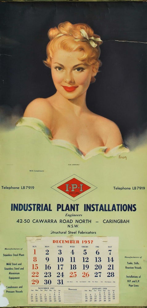 Item #CL197-79 Miss Adorable [For Industrial Plant Installations Engineers]. Pearl Frush, 1907–1986 Amer.