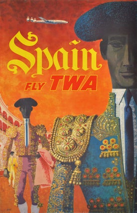 Item #CL197-81 Spain. Fly TWA. David Klein, 1918–2005 Amer