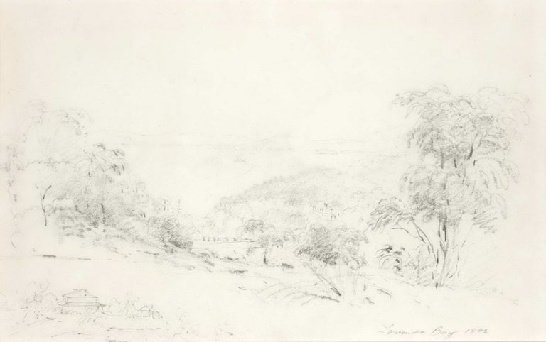 Item #CL198-12 Lavender Bay [Sydney Harbour, NSW]. Conrad Martens, Brit./Aust. 1801–1878.