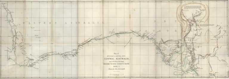 Item #CL198-13 Map Of Mr Eyre’s Routes Into Central Australia