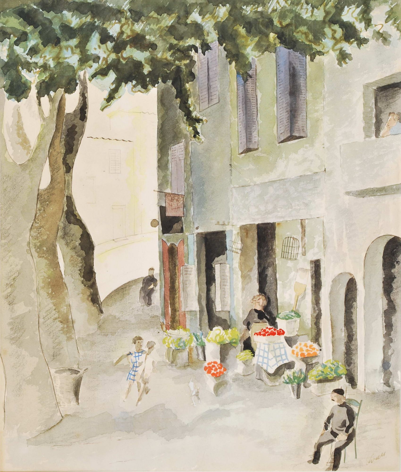Edith Wall European Street Scene | Edith Wall, 1904–2012 NZ/Aust