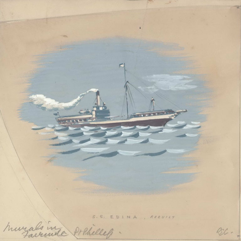 Item #CL198-138 Studies For Shipping Murals. Robert Emerson Curtis, 1898–1996 Aust.