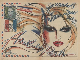 Andy Warhol Autograph On “Interview” Magazine