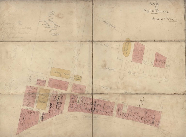 Item #CL198-166 State Of Bligh’s Terraces [Street Plan, Newtown, NSW]
