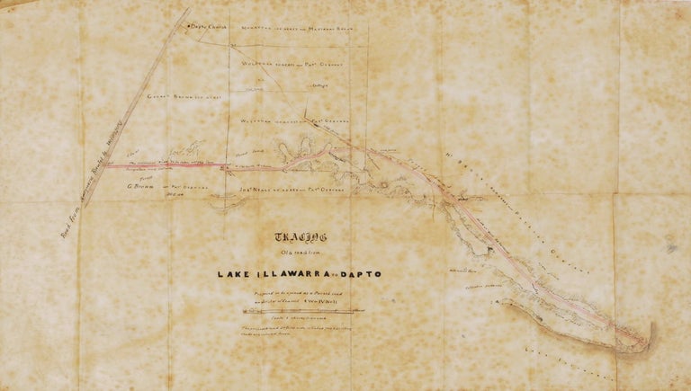 Item #CL198-172 Tracing Of A Road From Lake Illawarra To Dapto [NSW]