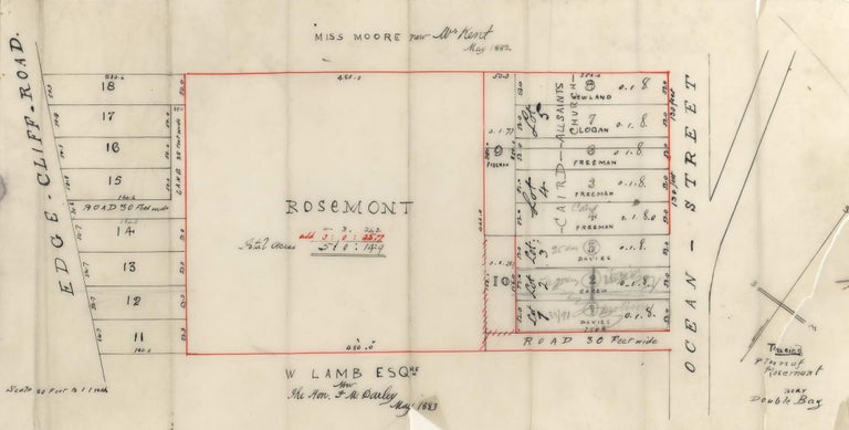 Item #CL198-176 Tracing Plan Of Rosemont, Near Double Bay [NSW]