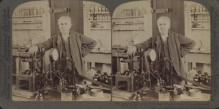 Item #CL198-49 The Most Famous Inventor Of The Age, Thomas A. Edison In His Laboratory, East...