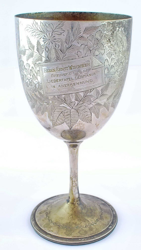Item #CL198-54 Commemorative Cup For President Wischweh Of “Liedertafel Germania” Club, Sydney