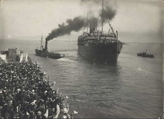 Item #CL198-64 WWI Australian Troopships Departing Melbourne. Josiah Earl Barnes,...